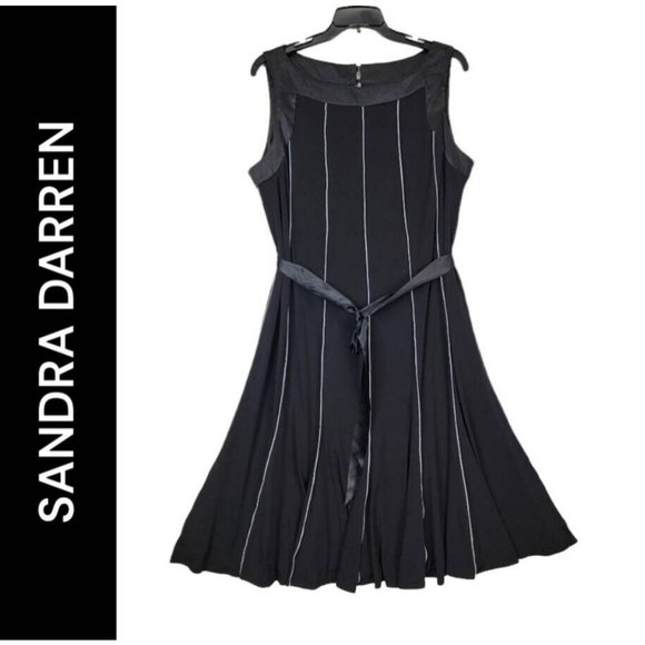 Sandra Darren Black Midi Dress - Picture 1 of 12